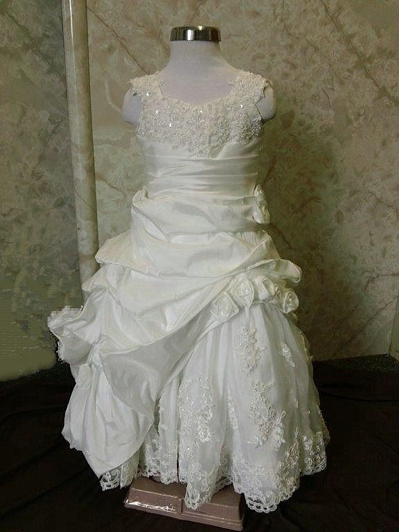 cascading flower girl dress